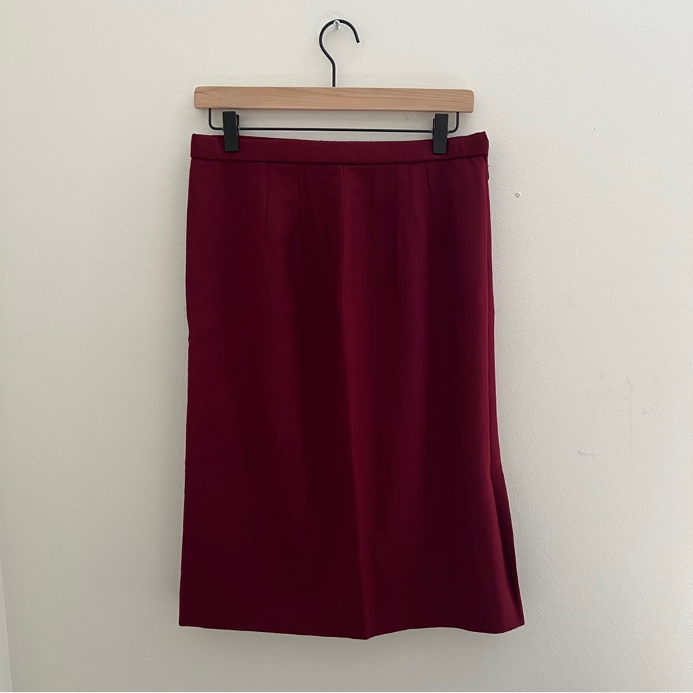 Vintage 70s Pendleton Burgundy Pencil Skirt Size 30